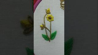 Easy embroidery flower design #flowers #flowerstitch