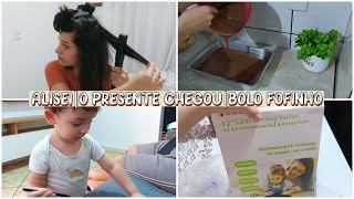 MUDEI O VISUAL, O PRESENTE DELE CHEGOU, BOLO DE CHOCOLATE |Amanda Maria