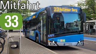 Mitfahrt | Solaris Urbino IV 12 | Linie 33 | Klinikum - Europaallee