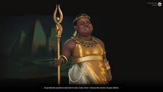 Civilization 6 Amanitore of Nubia Declare War Cutscene