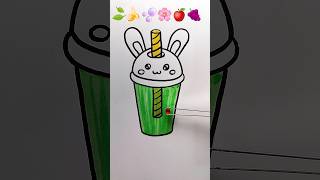 how to Paint a Bubble tea #painting #craft #drawing #art #satisfying #satisfyingvideo #diy #drawing