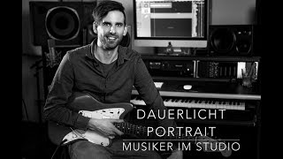 Dauerlicht Portrait : Musiker im Tonstudio