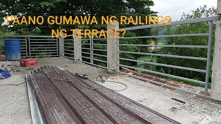 PAANO GUMAWA NG RAILINGS NG TERRACE STEP BY STEP.. TUBULAR G.I 2x2 at 1x1.. part2