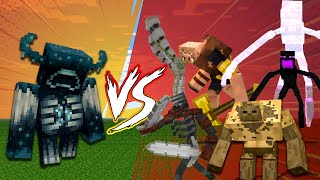 Warden Vs All Mutant Mobes | Mutant Warden Vs All Mutant Mobs Fight |Mob Battle Minecraft