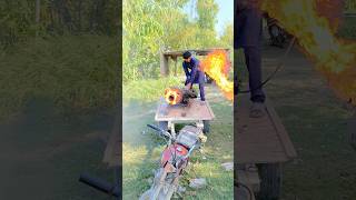 OMG 27 HP disel engine start with fire injection #youtubeshort #experiment #trending