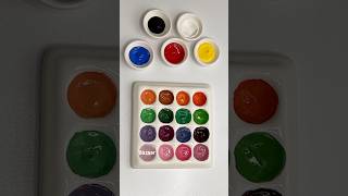 Create 16 Stunning Shades with Primary Colors! #colormixing #art #acrylic #colourmixing