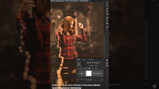 Green To Orange Color Grading in Photoshop how to make Photoshop cc2023 #shorts