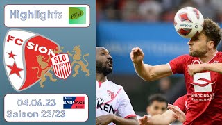 Barrage Highlights: FC Sion vs FC Stade - Lausanne - Ouchy (04.06.2023)