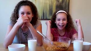 Haschak sisters Olivia Gracie punget pasta challenge😰