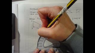 Construction Video 13 Right Angled Triangle given one side and one of the acute angles