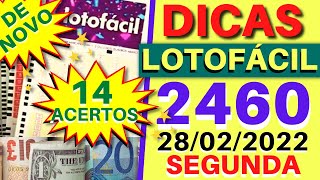 Lotofácil 2460. Dicas e Análises para QUARTA 02/03.