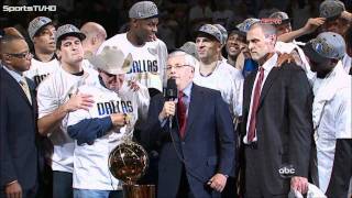 Dallas Mavericks Finals Trophy Presentation ( NBA Playoffs 2011 Game 6).mp4