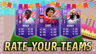 RATING YOUR INSANE FIFA 21 TEAMS! FUT BIRTHDAY EDITION