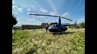 Helicopter Landing at Pheasant nr Newbury