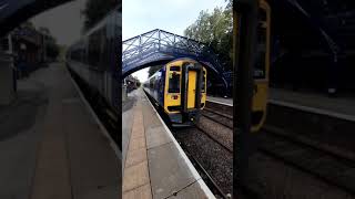 Bridlington train leaving Cottingham station. 9.06 am Monday 11th October 2021