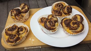 NUTELLA ROLLS PASTRY || 3 Bahan  Ala Bakery