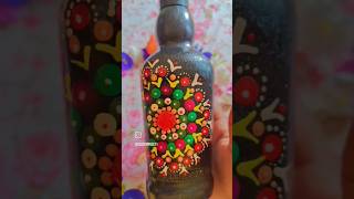 Mandala Design bottle Art ll Full tutorial shared on YouTube channel #wondersoutofwaste #mandalaart