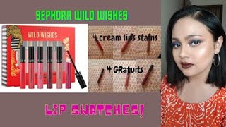 lipstick swatches, Sephora wild wishes