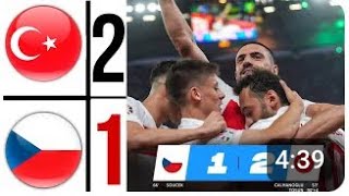 Turkey 🇹🇷 2 - 1 Czech 🇨🇿Live Match Highlights #EURO2024 #football #eurocup