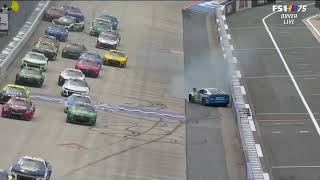 BETTER ANGLE  OF DANIEL SUAREZ CRASH - 2023 WURTH 400 NASCAR CUP SERIES DOVER