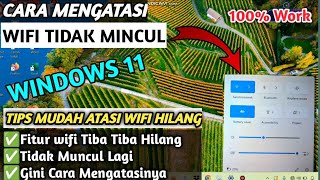 Cara Mengatasi Wifi Tidak Muncul Di Laptop/PC Windows 11|| Logo Wifi Hilang