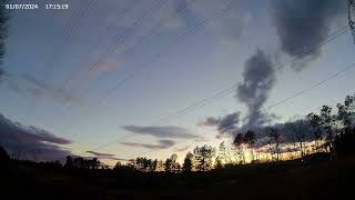 1/7/2024 12 Hr Sky Time Lapse | Cloudy & Sun | Fiery Sunset & Cool Airplanes | Watch Sunset | 4K