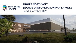 Séance d'information par la Ville - Projet Northvolt - 2 octobre 2023