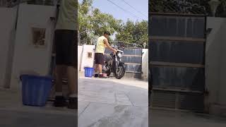 Timelapse of #bike  wash at Home #trending #viral #shorts #video #fzv3 #bikelover