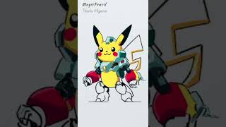 Pikachu Transforms into Megatron! Fun Cartoon Crossover for Kids #shorts