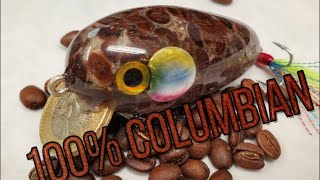 Making a Crankbait from Coffee Beans.  Columbian Coffee Fishing Lure  #fishinglures   #luremaking