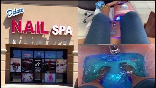 COME WITH ME TO THE NAIL SALON | FULL GEL PEDICURE SET | VLOG