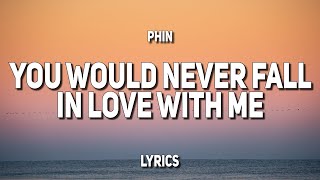 phin - you would never fall in love with me (Lyrics)