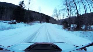 Ripping down winter trails and roads in Xp1000 rzr