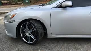 Nissan Maxima on 20”Cavallo-CLV20 gloss black machined wheels wrapped around 245/35-20 Lexani tires