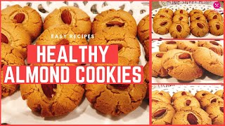 Healthy Almond Cookies |🍪| घर पर बने बादाम कुकीज़ / बिस्किट | Quick and Easy Recipe