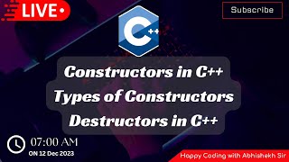 4.1 Constructor in C++ | Types of Constructors in C++ | Destructor in C++