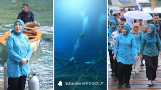 Ny. Tri Tito Karnavian Kagum dengan Keindahan Underwater Danau Paisupok Lukpanenteng