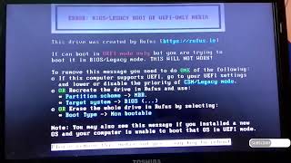 Как исправить ошибку BIOS/Legacy Boot of UEFI-Only при установке Windows