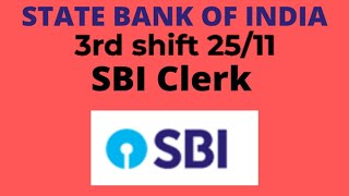 SBI CLERK PRELIMS 3RD SHIFT 25/11 | SELF GIVEN ANALYSIS #sbi #sbiclerk2022 #banking #bankclerk