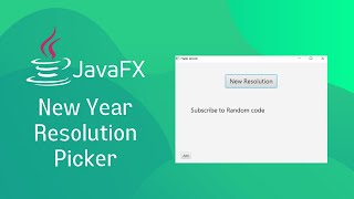 JavaFX and Scene Builder - New Year resolution picker from CSV file