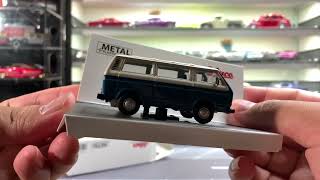 Schuco VW T3 Bus White Blue Diecast 1/64