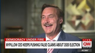 Mike Lindell mocks CNN reporter and offers a hug during interview