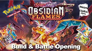 Opening a Whole Pokemon TCG Obsidian Flames Build & Battle Display, Battle of Flames Pt. 1