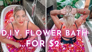 How to Make a DIY Flower Bath in Bali │Collecting Flowers from Ubud Market | Solo Girls Travel Guide