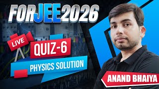 VMC Quiz-6 For Jee 2025 Physics Solution By Anand Bhaiya #iitjee #jeemain #jeeadvance #jeequiz