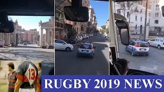 Rugby Oma: Ireland team bus follows crazy police escort through Rome