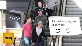 Passing Love Notes On The Escalator Prank #2 | Ken Gag