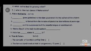 SST questions pattern CBSE BOARD  CLASS IV.