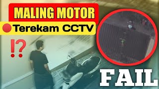 WASPADA‼️Detik-detik Pemilik Rumah Gagalkan Aksi Pencurian Motor Terekam CCTV