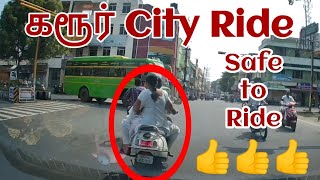 karur city ride | dash cam video | just miss tn42